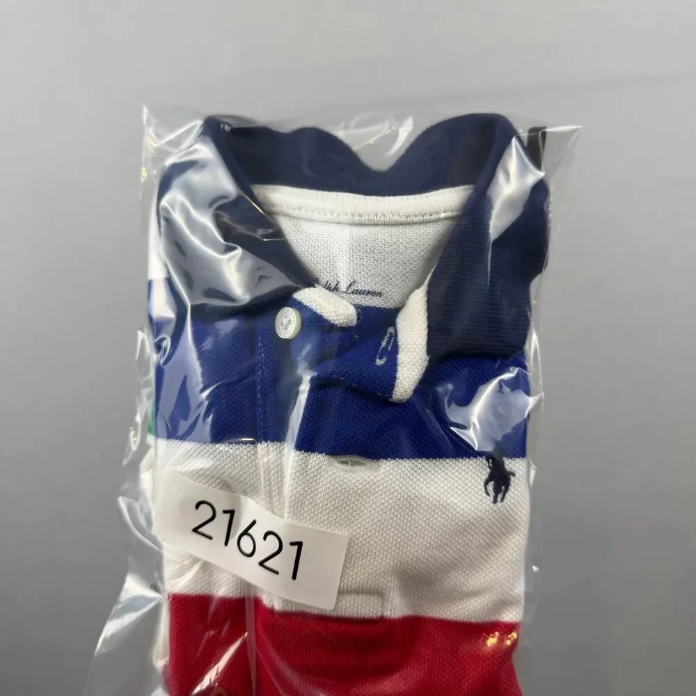 Ralph Lauren Baby Striped Rugby Romper 12months
